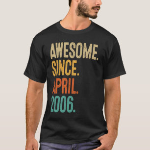17 Years Old Vintage April 2006 17th Birthday 2 T-Shirt