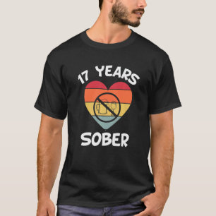 17 Years Sober Recovery Addiction Sobriety Date So T-Shirt