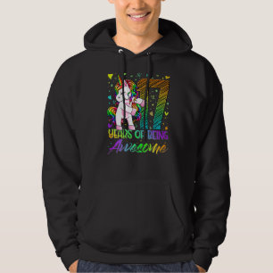 17th Birthday  17 Year Old Girl Flossing Unicorn P Hoodie