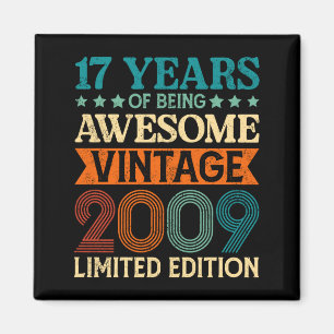 17th Birthday 17 Years Of Being Awesome Vintage 17 Magnet