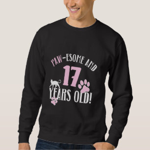 17th Birthday 17 Years Old Cat Mum Cat Lover Sweatshirt