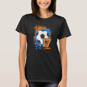 17th Birthday 17 Years Old Soccer Ball T-Shirt