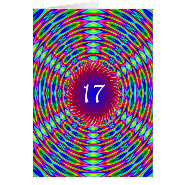 17th Birthday Abstract Trippy Swirls (Front)