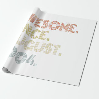 17th Birthday Awesome Since August 2004 17 Year Ol Wrapping Paper