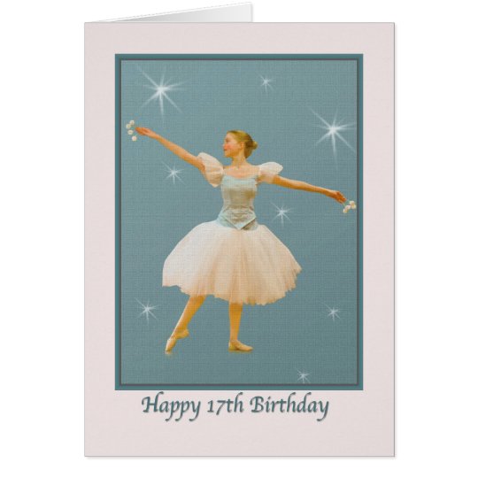 17th Birthday Card with Ballet Dancer