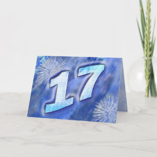 17th Birthday card with fireworks