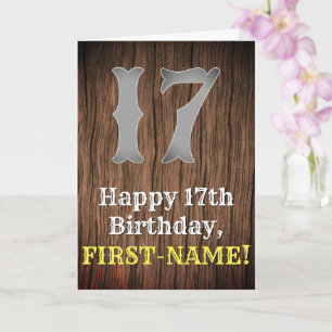 17th Birthday: Country Western Inspired Look, Name Card