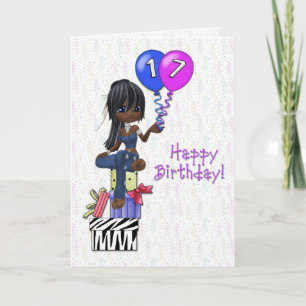 17th Birthday Girl Card