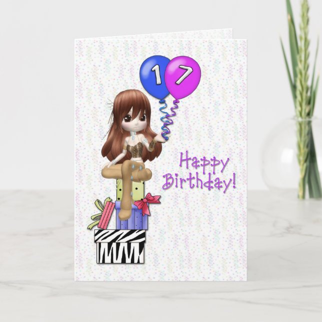 17th Birthday Girl Card (Front)