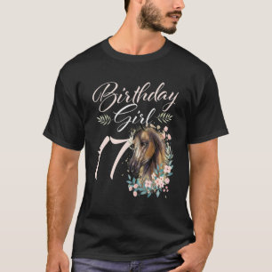 17th Birthday Girl Horse  17 Years Old Bday T-Shirt