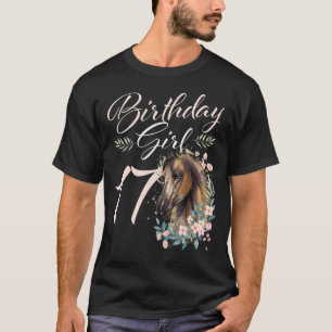 17th Birthday Girl Horse 17 Years Old Bday T-Shirt