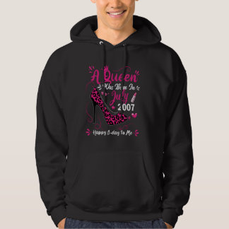 17th Birthday High Heel A Queen Was Born In July 2 Hoodie