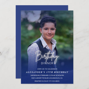 17th birthday invitation Birthday Dinner Photo Men