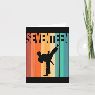 17th Birthday Karate Taekwondo Theme 17 Year Old Card