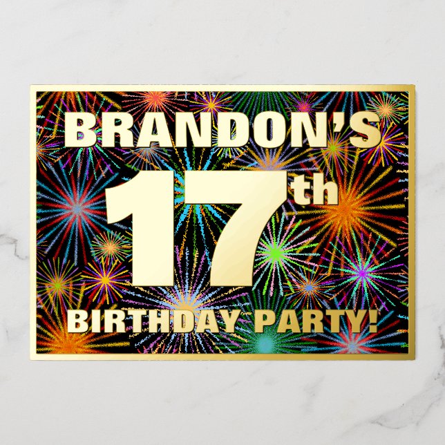 17th Birthday Party — Fun, Colourful Fireworks Loo (Front)