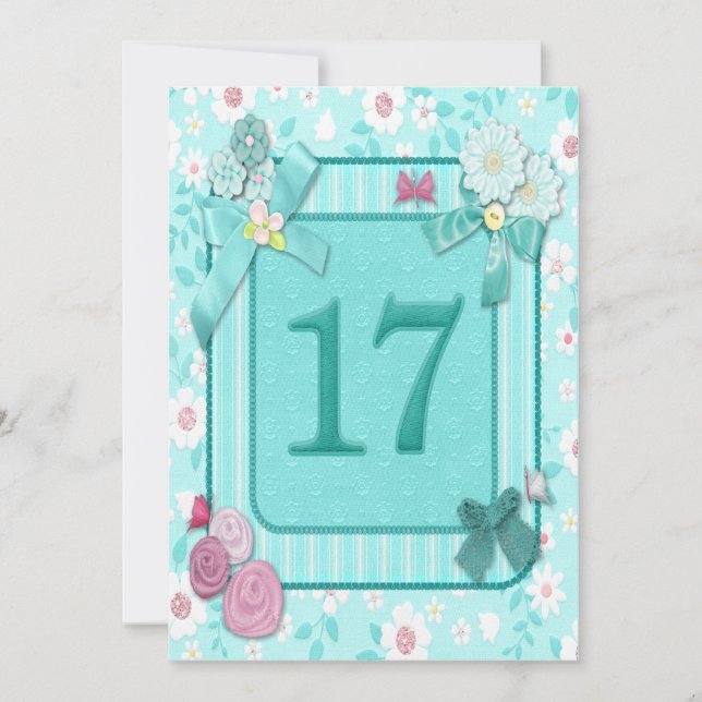 17th birthday party invitation (Front)
