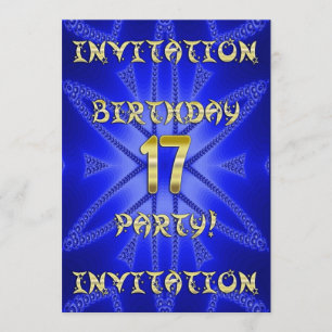 17th Birthday party invitation