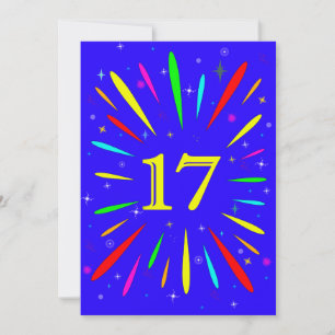 17th Birthday Party Invitation Explosion 