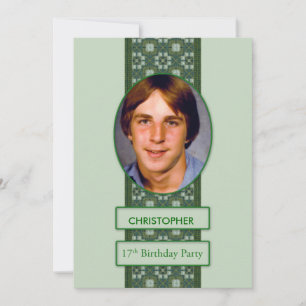 17th Birthday Party Invitation Picture + Name