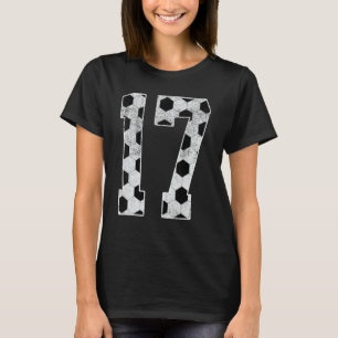 17th Birthday Party Seventeen 17 Year Soccer Bday T-Shirt