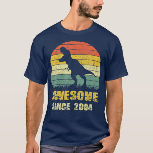 17th Birthday Shirt Dinosaur 2004 Year Old for