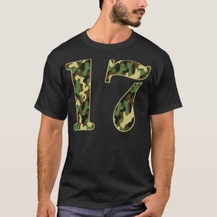 17th Birthday Soldier 17 Year Old Military Camo T-Shirt