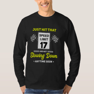 17th Birthday Speed Limit Sign 17 mph Funny Drivin T-Shirt