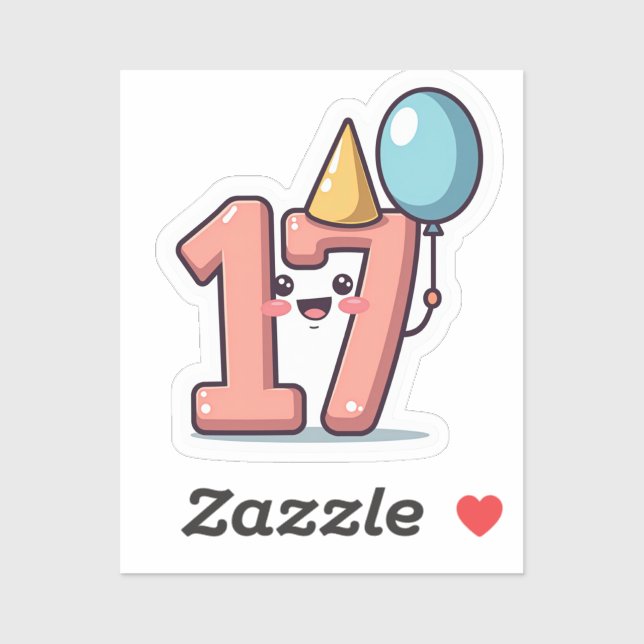 17th Birthday Sticker (Sheet)