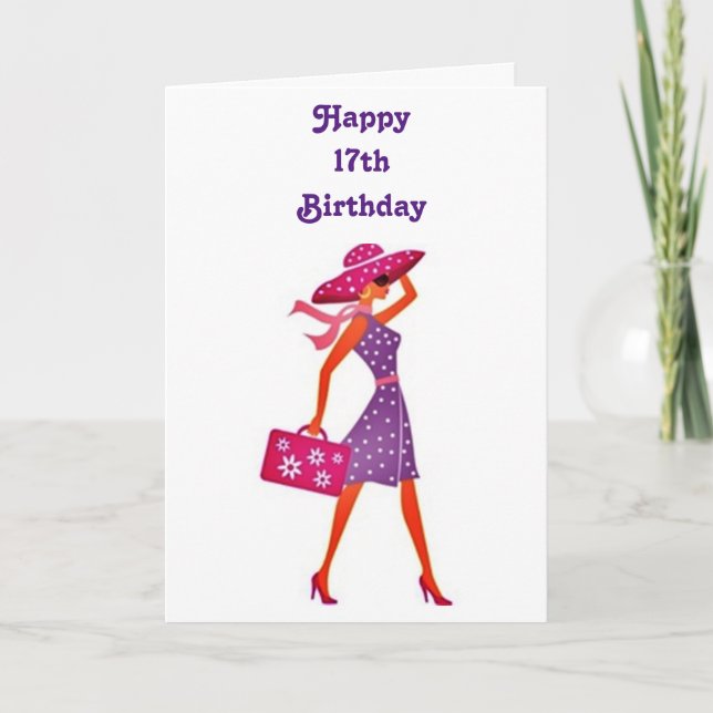 ****17th BIRTHDAY**** TO OUR "LOVELY YOUNG LADY"** Card (Front)