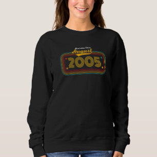 17th Birthday Vintage Awesome Since August 2005 Sweatshirt