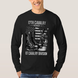 17th Cavalry Regiment 1st Cavalry Division Militar T-Shirt