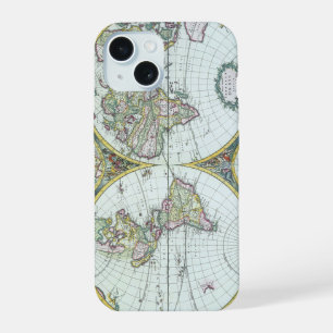 17th Century Antique World Map, Frederick De Wit iPhone 15 Case