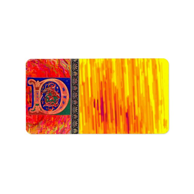 17th Century Letter D Address Label (Front)