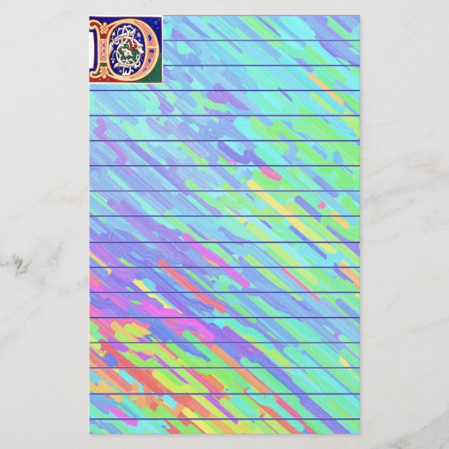 17th Century Letter D Stationery (Front)