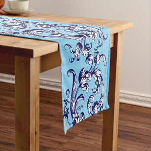 17th Century Ornate Foliage Vine Ornament Short Table Runner
