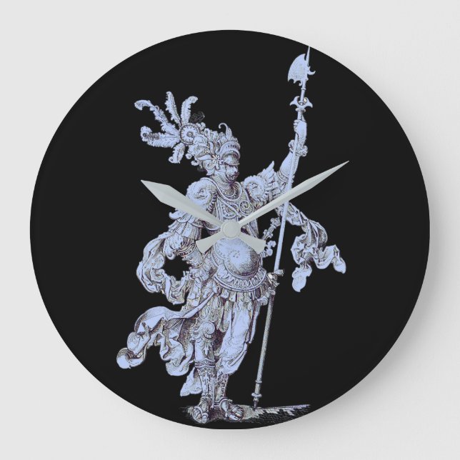 17th century soldier large clock (Front)