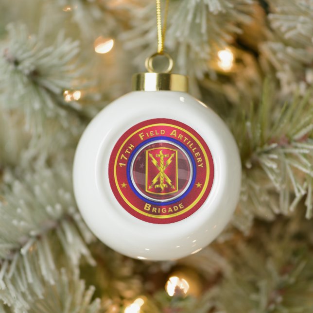 17th Field Artillery Brigade  Ceramic Ball Christmas Ornament (Tree)