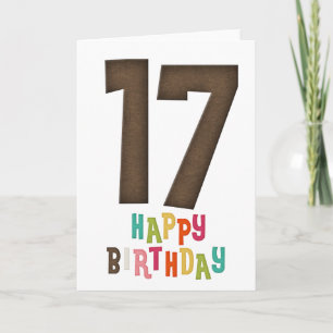 17th Happy Birthday Card Design 3