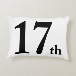 17th This number is for birthdays or anything else Decorative Cushion