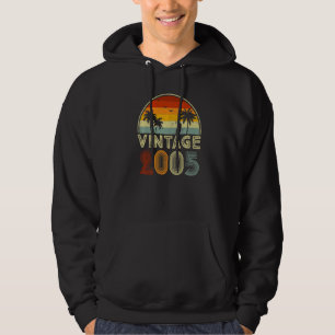 17th Vintage Birthday Idea For Boys And Girls Vint Hoodie