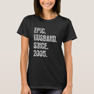 17th Wedding Aniversary For Him Epic Husband Since T-Shirt