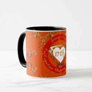 17th Wedding Anniversary Carnelian Colour Mug