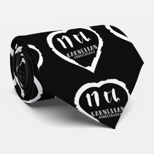 17th Wedding anniversary traditional carnelian Tie