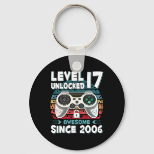 17yr Bday Son Boy Funny Gamer 17th 17 Year Old Bir Key Ring