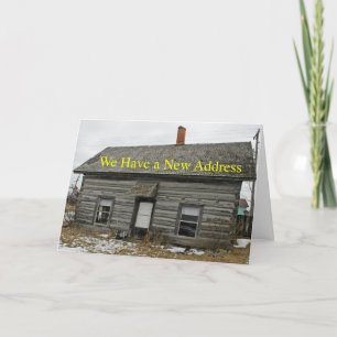 1800s Cabin Change of Address Card