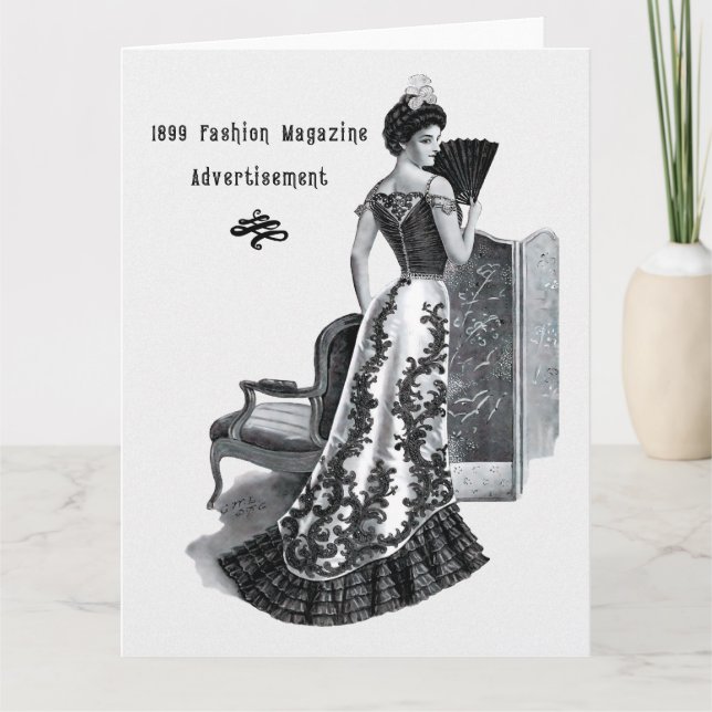 1800s Evening Gown Card (Front)