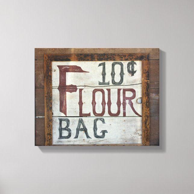 1800s Western Kitchen Decor Old Flour Sign (Front)