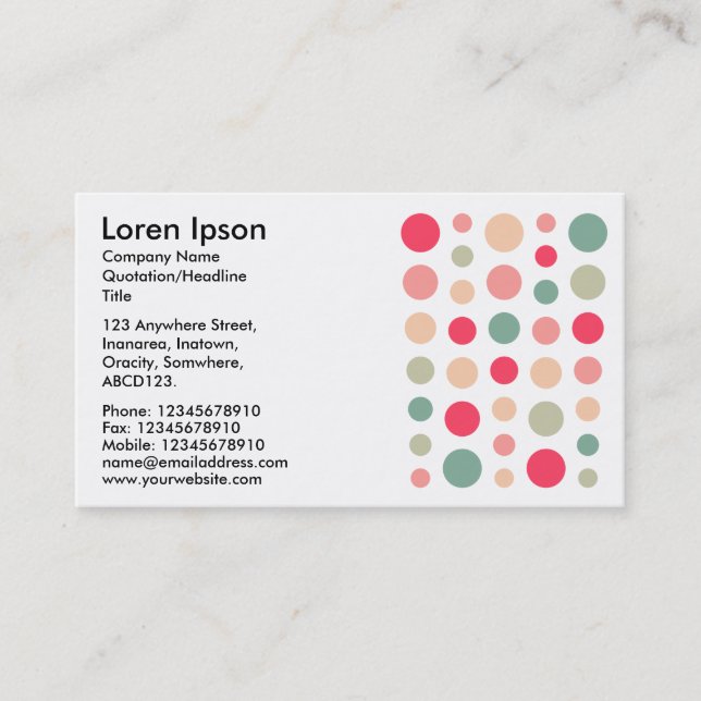 180115 - Colours 01 - on White Business Card (Front)