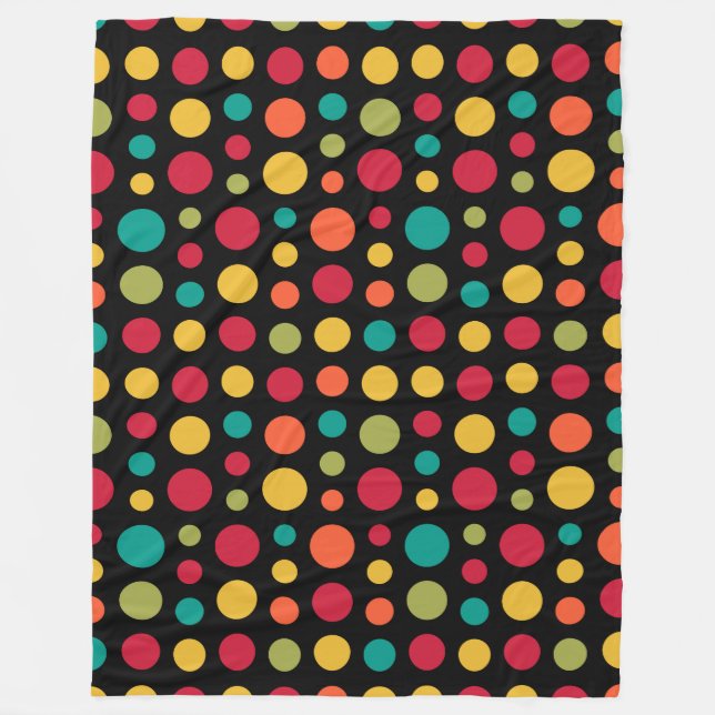 180115 v2 - Colours 02 - on Black Fleece Blanket (Front)