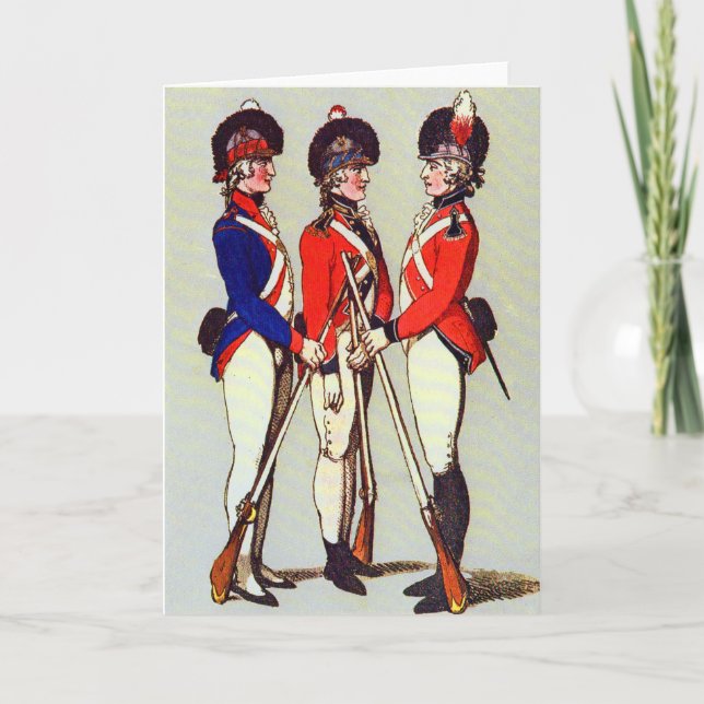 1803 London volunteer soldiers print Card (Front)
